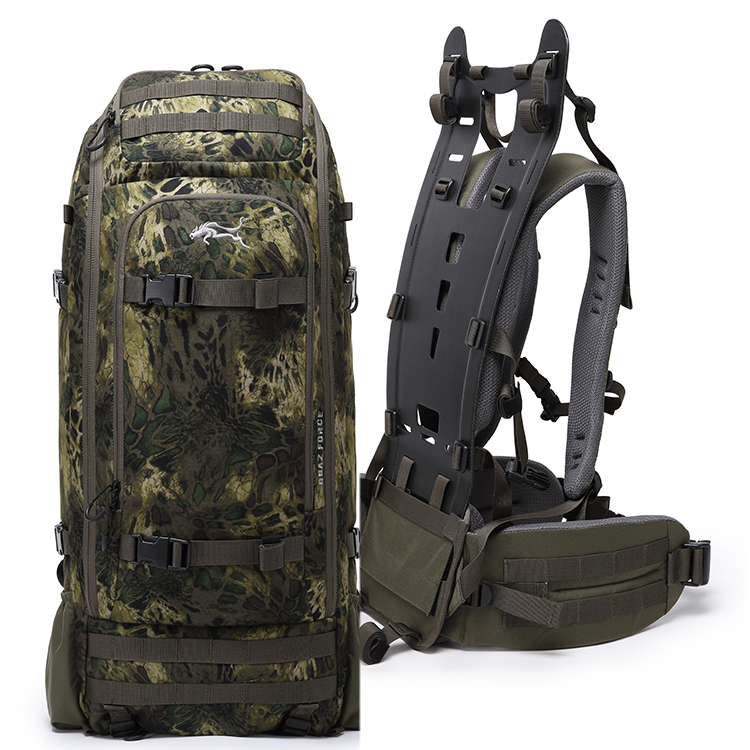 Le cadre en fibre de carbone correspond à un sac ou à un sac de chasse de volume différent